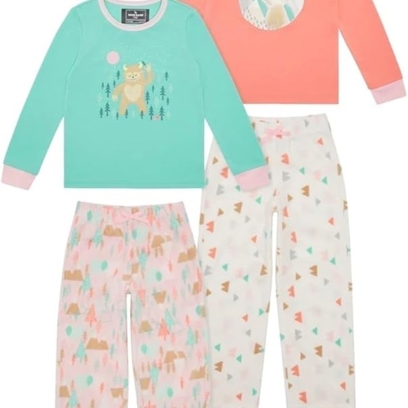 Eddie Bauer Youth Girl's 4 Piece PJ Sleep Set - (Large 14/16) - NWT - Picture 2 of 6